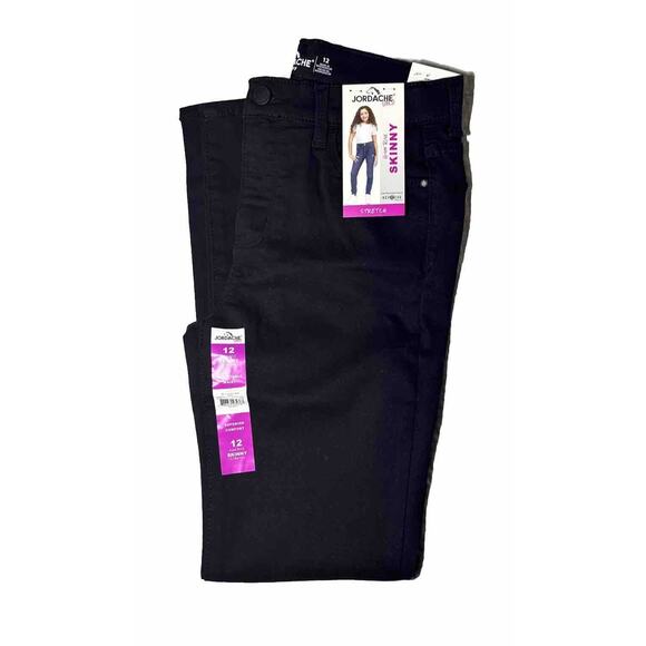 Lot Of 4 JORDACHE GIRLS JEANS Sz 12 SKINNY & Bootcut BLUE Button Zipper Snap - Picture 10 of 16